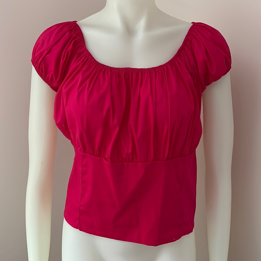 Pink Sara peasant top, XL